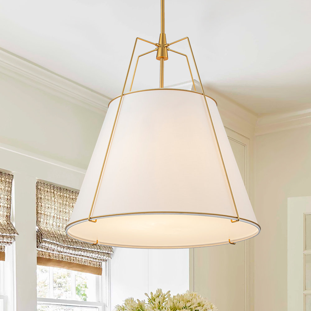 Mercer41 Nyjel 4 - Light Linen Tapered Pendant & Reviews | Wayfair